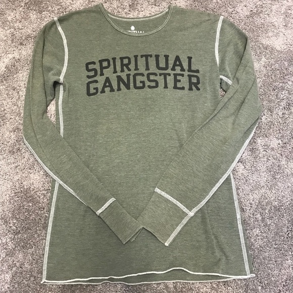 Spiritual Gangster Tops - Spiritual Gangster thermal long sleeve tee, sz XS